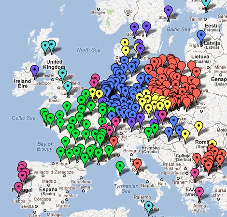miejsca w kt&oacute;rych protestowano przeciwko ACTA
