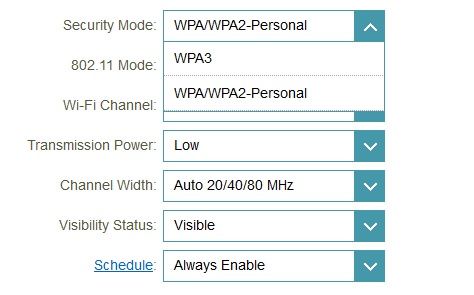 WPA3 włączanie