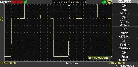 Kształt sinusoidy na wyjściu Legrand Keor Multiplug 800VA