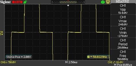 Kształt sinusoidy na wyjściu Legrand Keor Multiplug 800VA