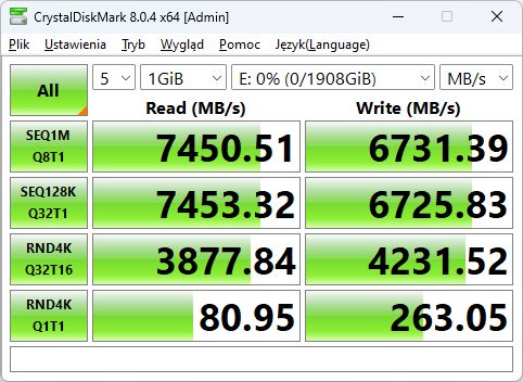 Lexar NM790 2TB - CrystalDiskmark