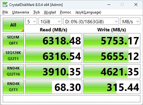Kingston NV3 2 TB - CrystalDiskMark 8