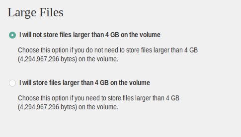 dlaczego program przy formatowaniu pyta o pliki 4GB