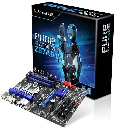 Sapphire Pure Platinum Z87A-MA płyta główna zdjęcie opakowanie