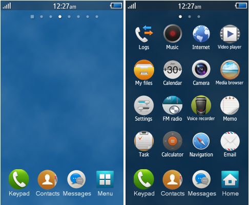 tizen linux samsung wygląd menu system ikony