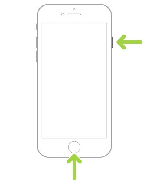 Zrzut ekranu na iPhone z Touch ID