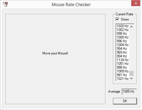 Trust GXT 177 Gaming Mouse - rzeczywista częstotliwość próbkowania