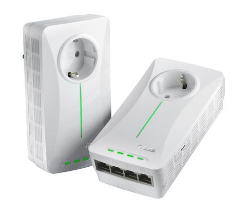 Adaptery PLC ASUS PL-X51P/PL-X52P umożliwiają stworzenie sieci komputerowej o przepustowości 500 Mb/s z wykorzystaniem zwykłej sieci elektrycznej. [źródło: ASUS]