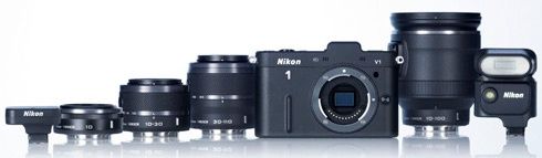 Nikon 1 V1 obiektywy lampa GPS