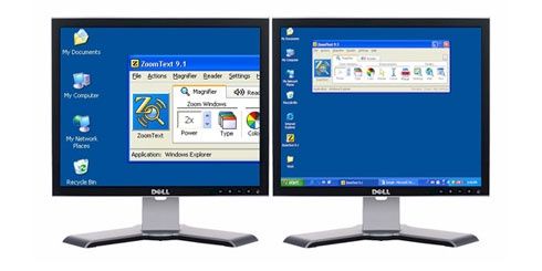 Dwa monitory