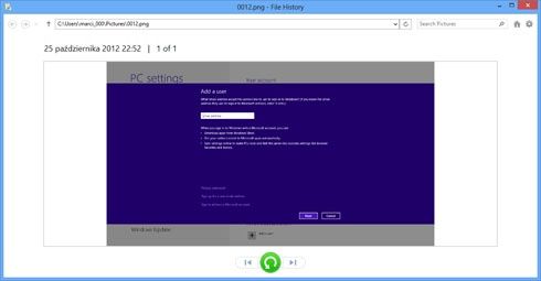 Windows 8 - backup danych