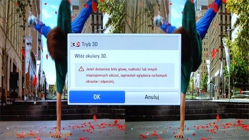Komunikat - tryb 3D