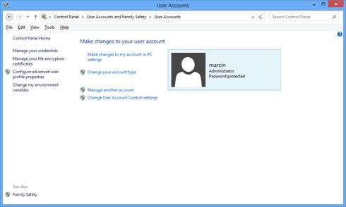 Windows 8 - konta i uprawnienia