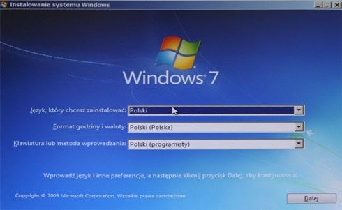Instalowanie systemu Windows