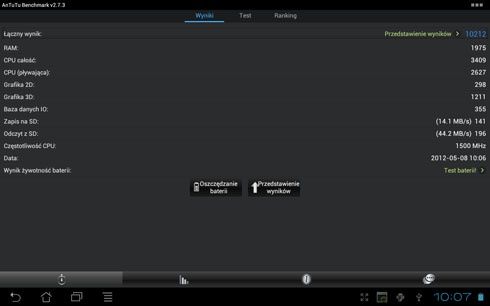 Asus Transformer Pad TF300T - Antutu