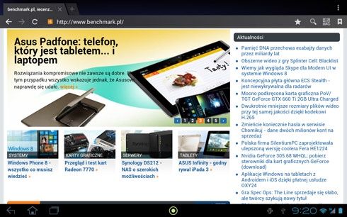 Acer Iconia Tab A701 - oprogramowanie