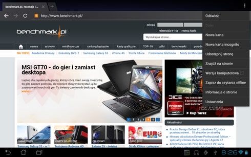 Asus Transformer Infinity - oprogramowanie