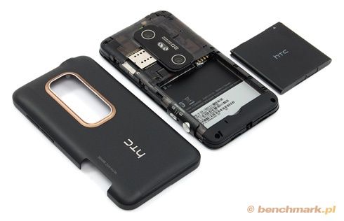 HTC EVO 3D - zdjęta klapka