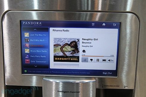 lodówka samsung rf4298 z ekranem dotykowym - odtwarzacz mp3