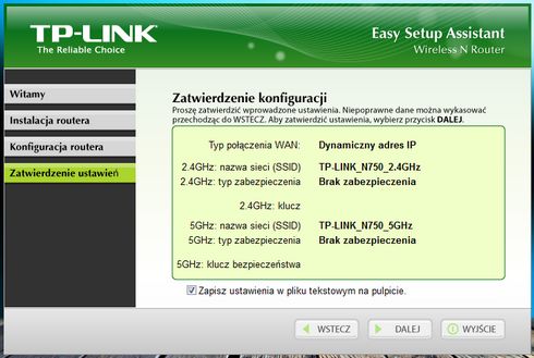 Pierwsze kroki konfiguracyjne