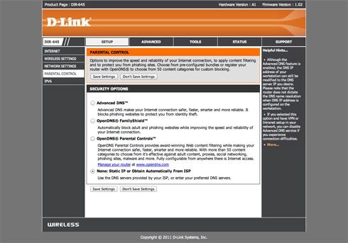 D-Link DIR 645 Zabezpieczenia kontroli rodzicielskiej