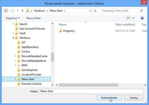 Klasyczne Menu Start w Windows 8
