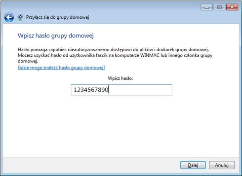 Grupa domowa - hasło