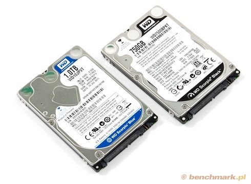 WD Scorpio Blue 1 TB i Black 750 GB