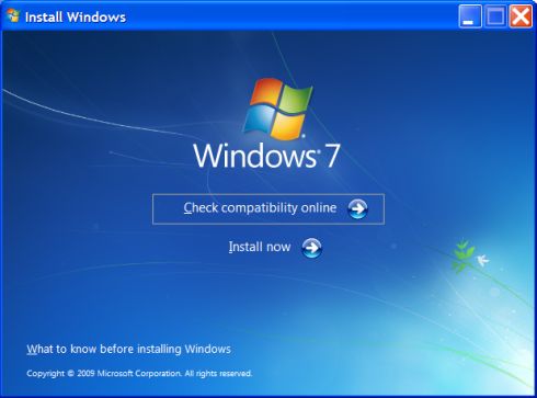 Instalacja Windows 7 krok 1