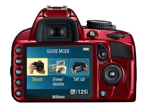 Nikona D3100 Red - tył