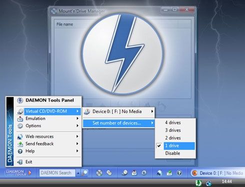 daemon tools lite - wygląd aplikacji