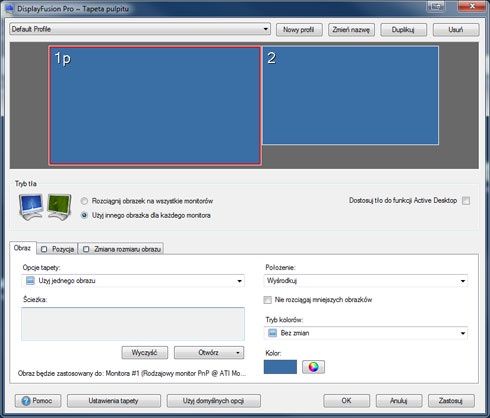 DisplayFusion Pro - tapeta pulpitu