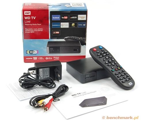 WD TV Live - zawartość pudełka