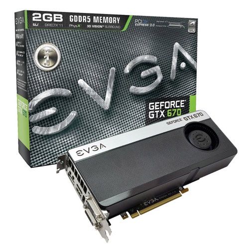 EVGA GeForce GTX 670 Superclocked &ndash; 967/1552 Mhz