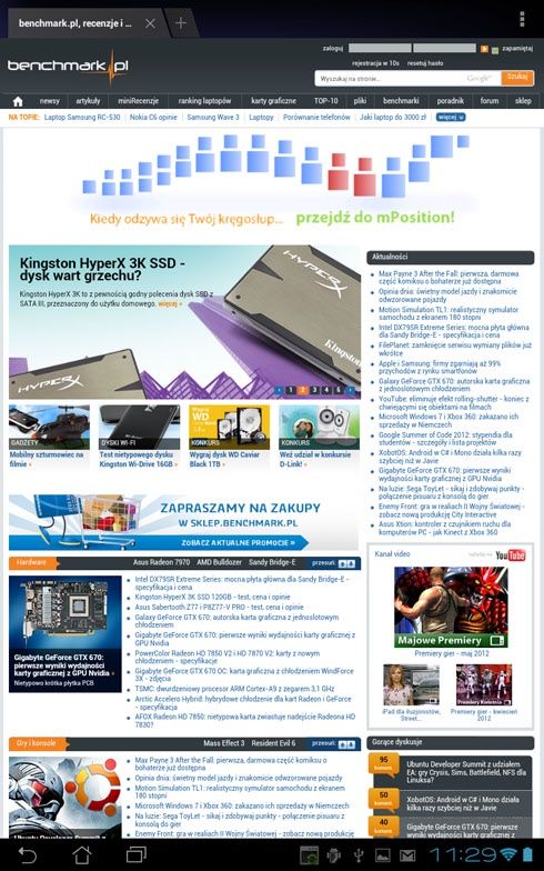 Asus Transformer Pad TF300T - oprogramowanie