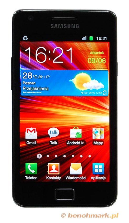 Samsung Galaxy S 2 - z przodu