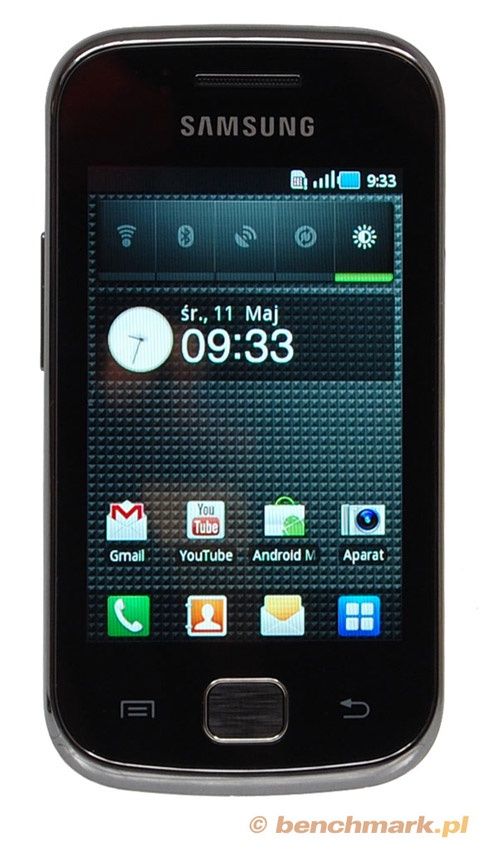 Samsung Galaxy Gio z przodu
