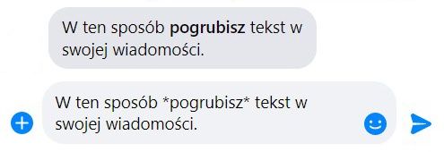 Bold w Messengerze