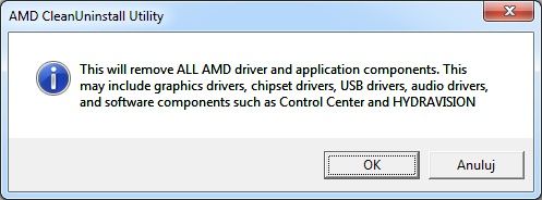 AMD Catalyst Un-install Utility 1.2.1.0 aplikacja zrzut ekranu