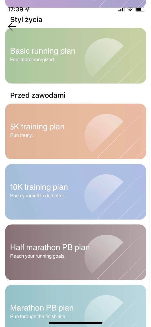 AI Coach plany biegowe