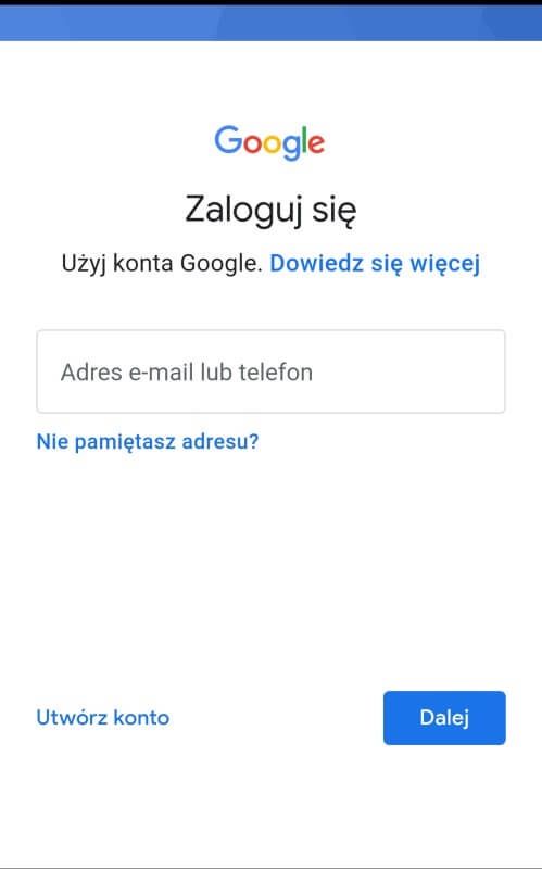 Android bez synchronizacji z kontem Google
