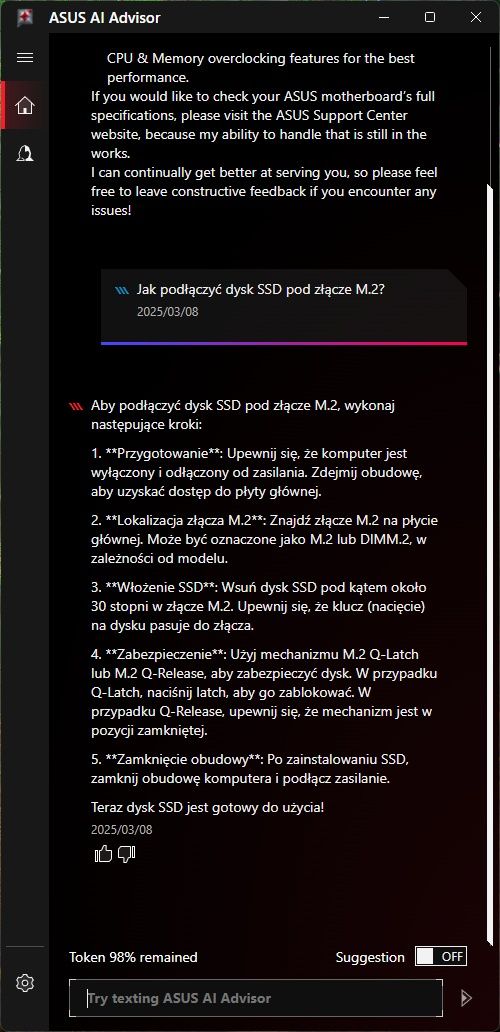 ASUS AI Advisor