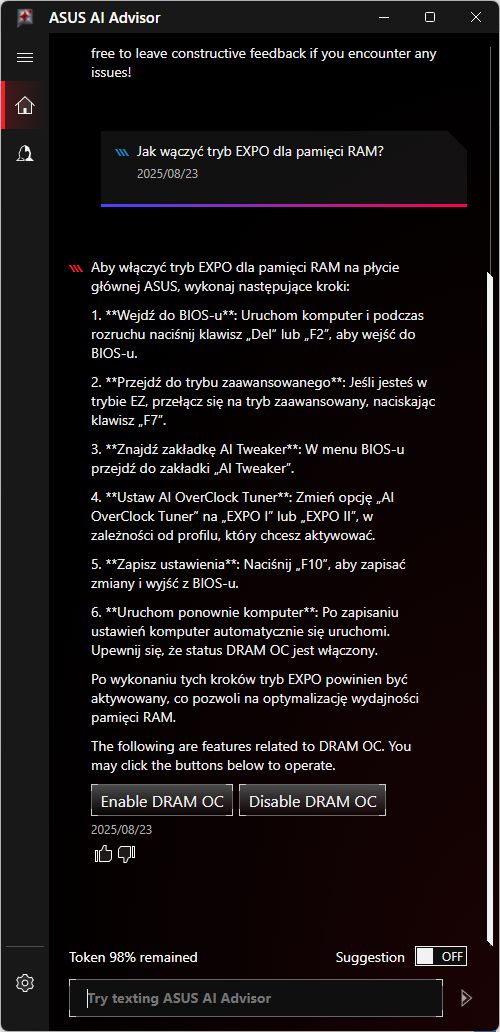 ASUS AI Advisor