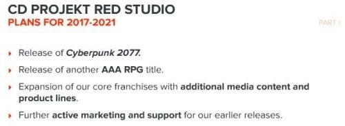 CD Projekt RED plany
