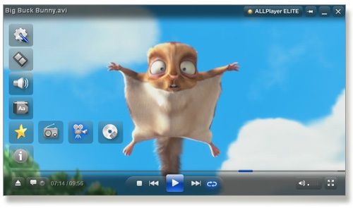 allplayer 5.3 wygląd odtwarzanie opcje elite big buck bunny