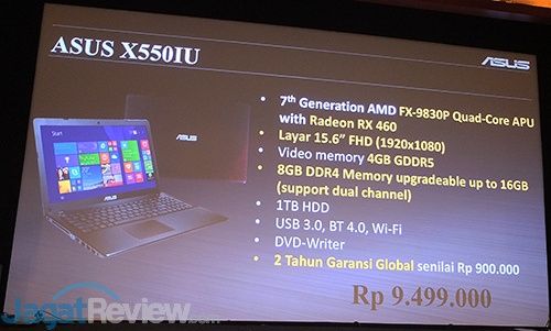 ASUS X550IU laptop