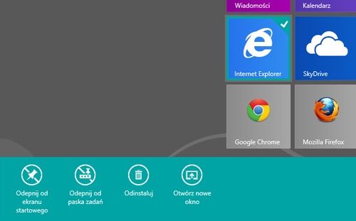 Windows 8 - sterowanie dotykiem