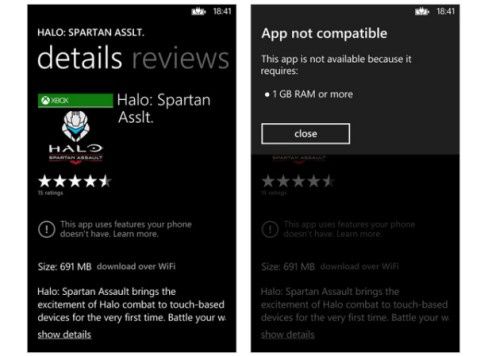 Windows Phone 8 gra Halo wymagania