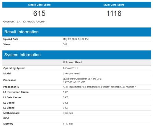 Nokia 9 Geekbench