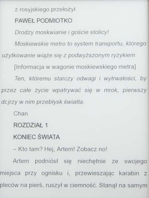 inkBook Classic czytanie